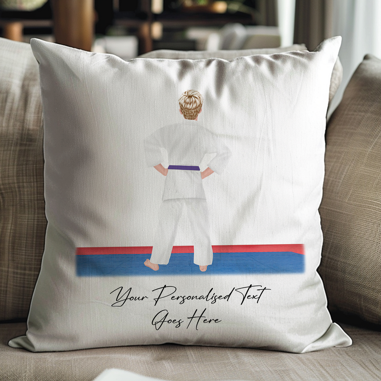 Personalised Karate, Judo, Ju Jitsu, Taekwondo Martial Arts Gi Creator - Cushion