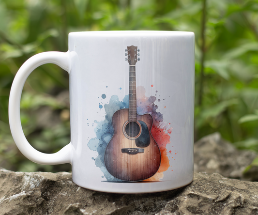 Personalised Keepsake Acoustic Guitar Gift Mug, by Floppsie Moppsie – floppsiemoppsie at floppsiemoppsie.co.uk