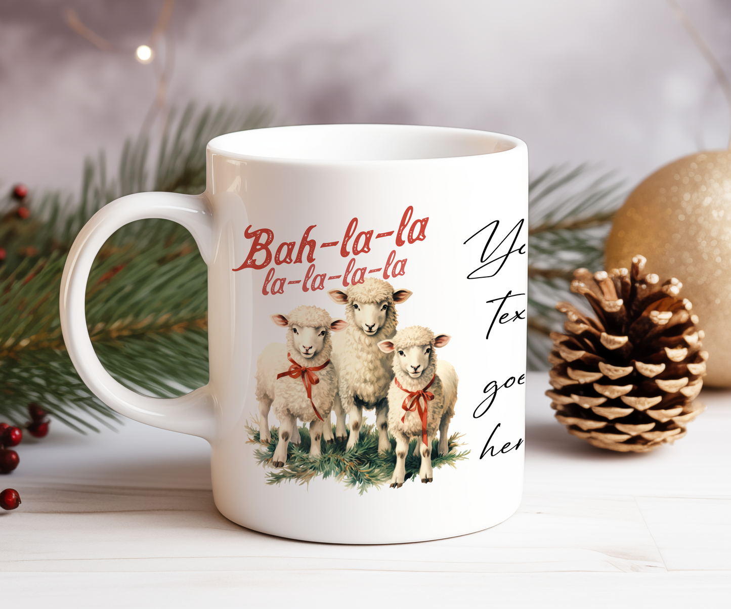 Christmas Schnauzer Pun Personalised Gift Mug