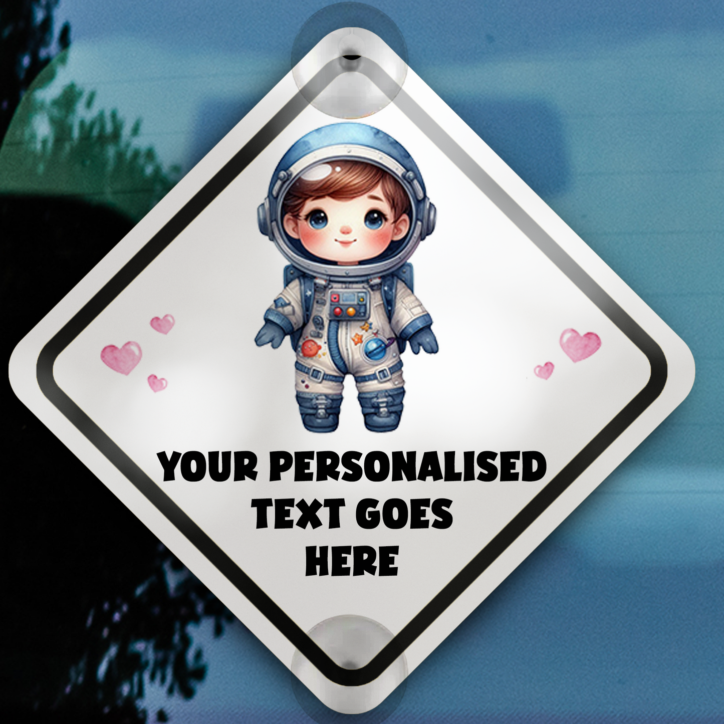 Personalised Baby Child On Board Car Window Sign - Astro