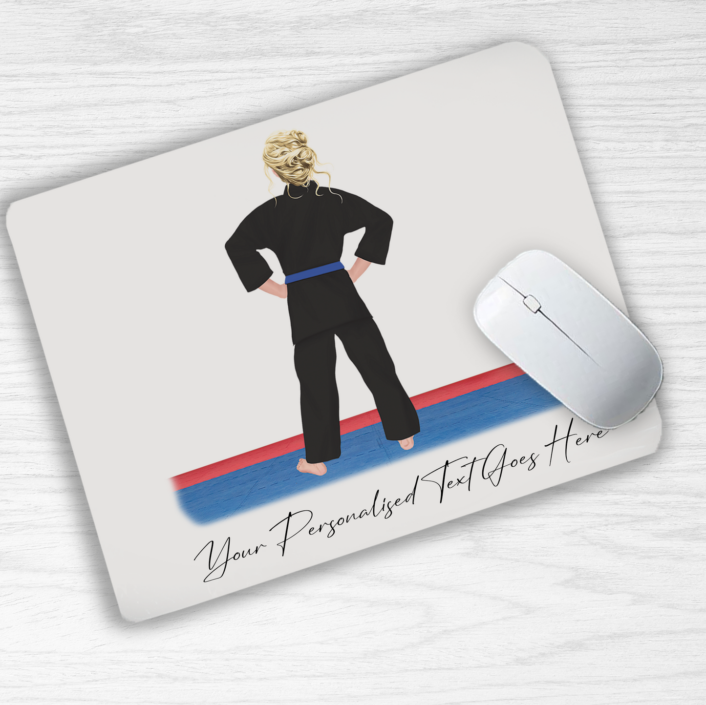 Personalised Karate, Judo, Ju Jitsu, Taekwondo Martial Arts Gi Creator - Mouse Mat