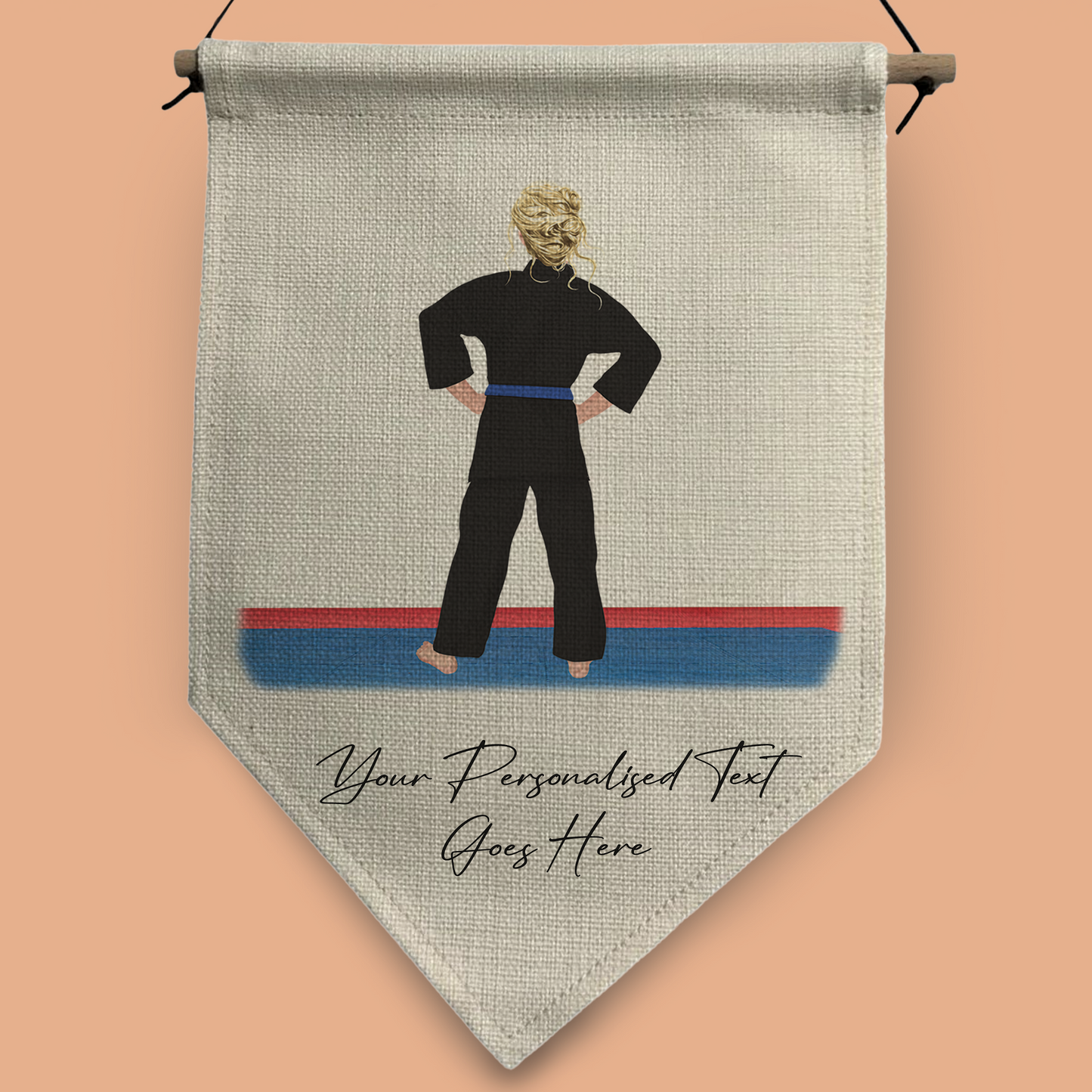 Personalised Karate, Judo, Ju Jitsu, Taekwondo Martial Arts Gi Creator - Pennant Flag