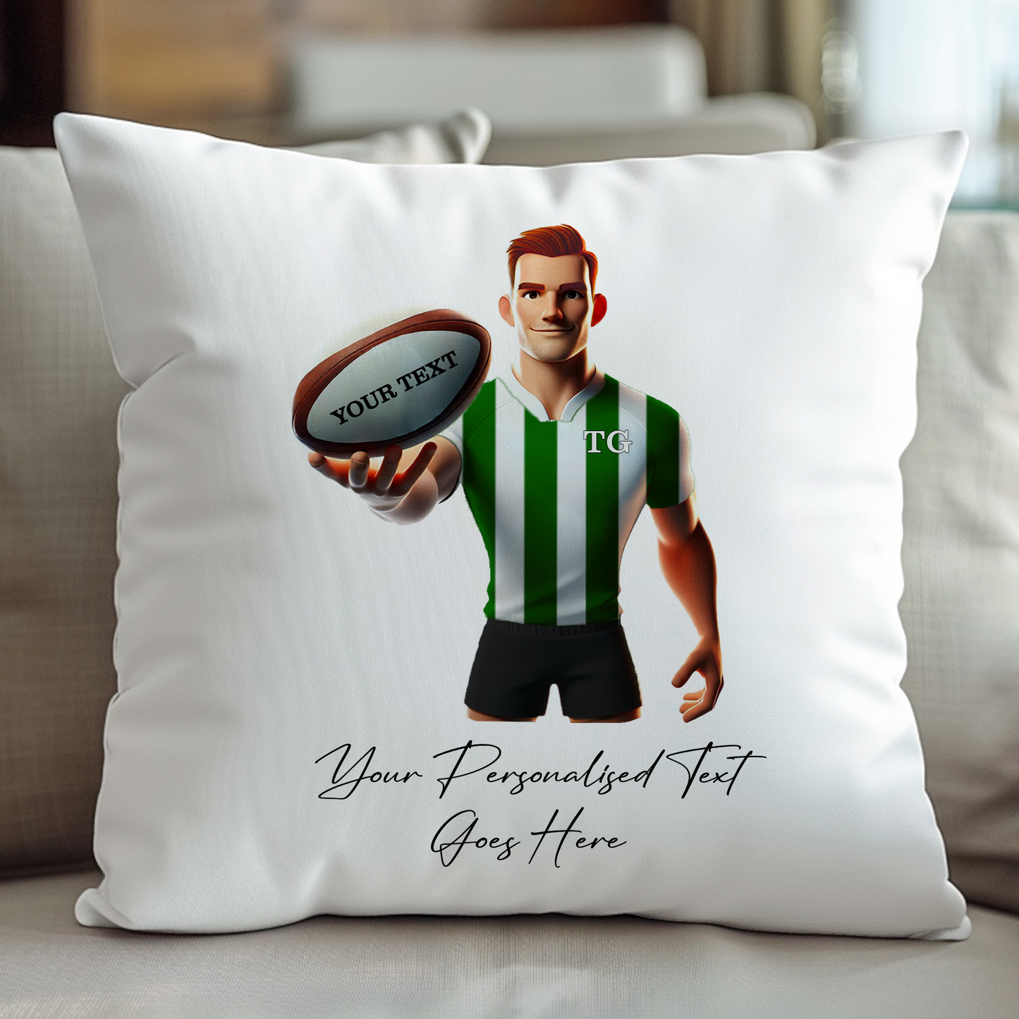 Personalised Rugby Team Shirt Creator - Cushion