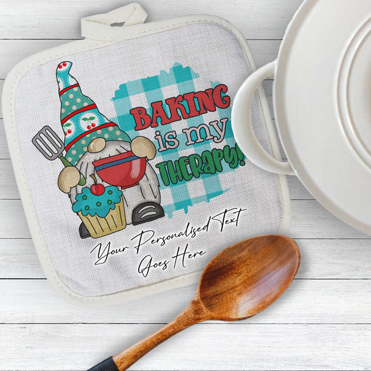 Personalised Baking Therapy Pot Holder / Grab