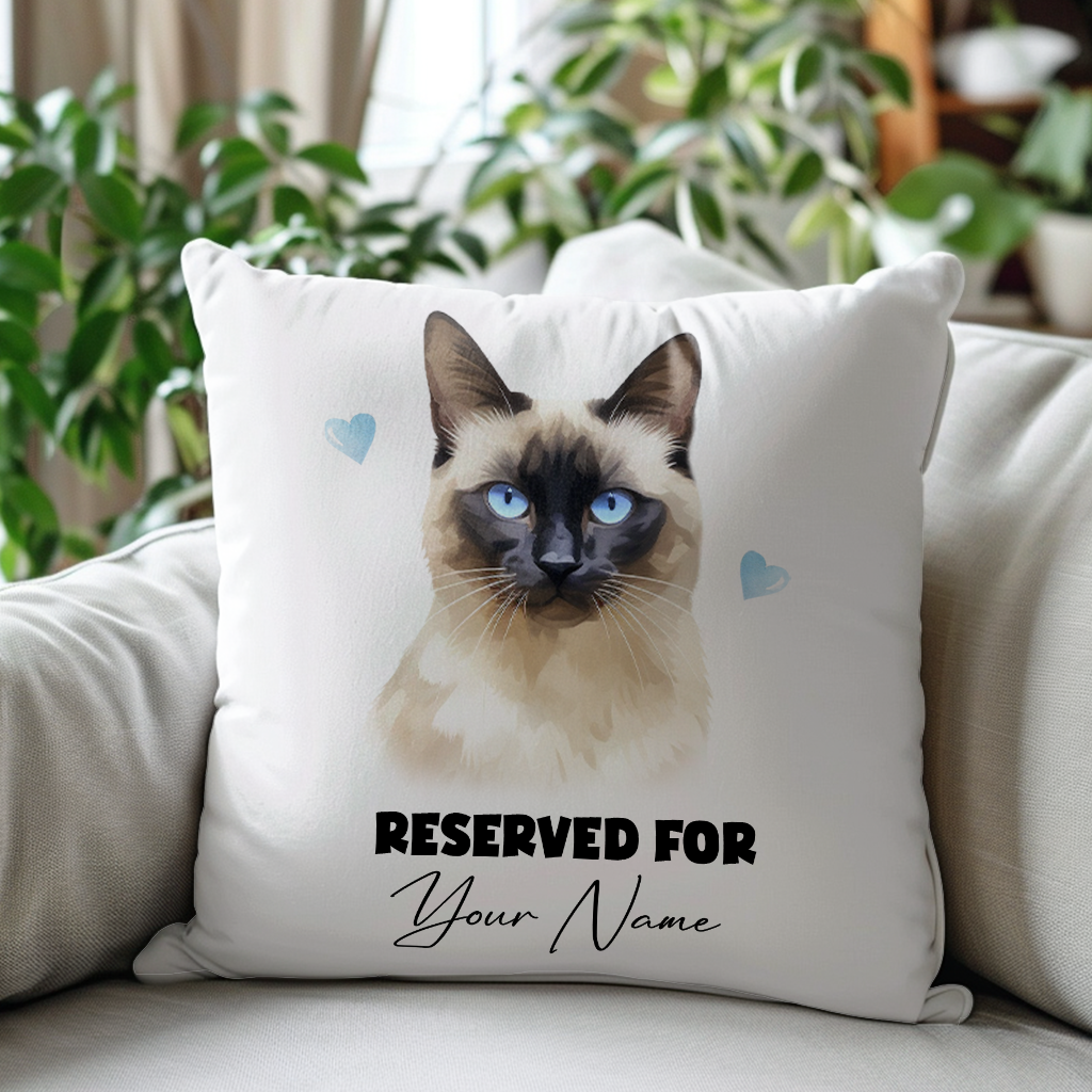 Personalised Balinese Cat RESERVED FOR - Cushion Cover Gift