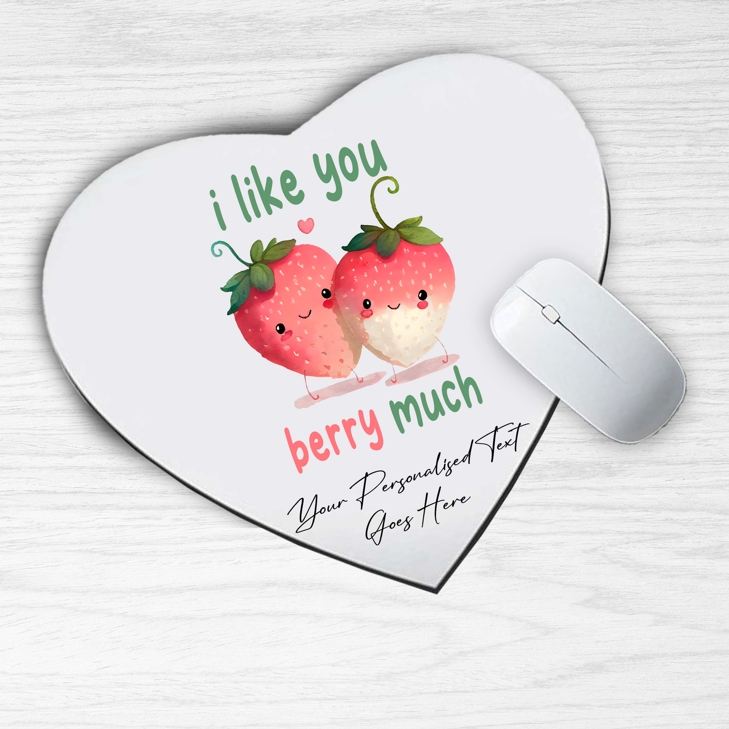 Personalised Valentine Anniversary Berry Pun - Mouse Mat