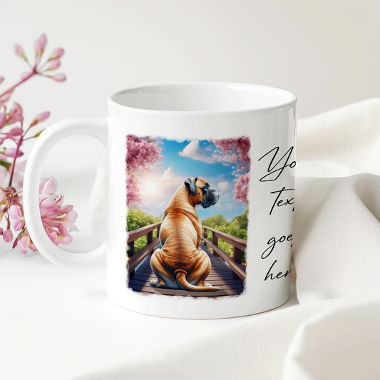 Personalised Bridge Dog Memorial Boxer - Keepsake Gift Mug, by Floppsie Moppsie – floppsiemoppsie at floppsiemoppsie.co.uk