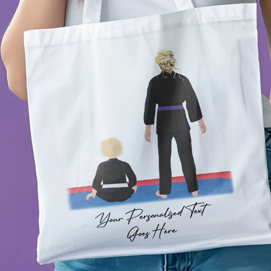 Personalised Karate, Judo, Ju Jitsu, Taekwondo Martial Arts Gi Creator - Tote Bag - 2 People