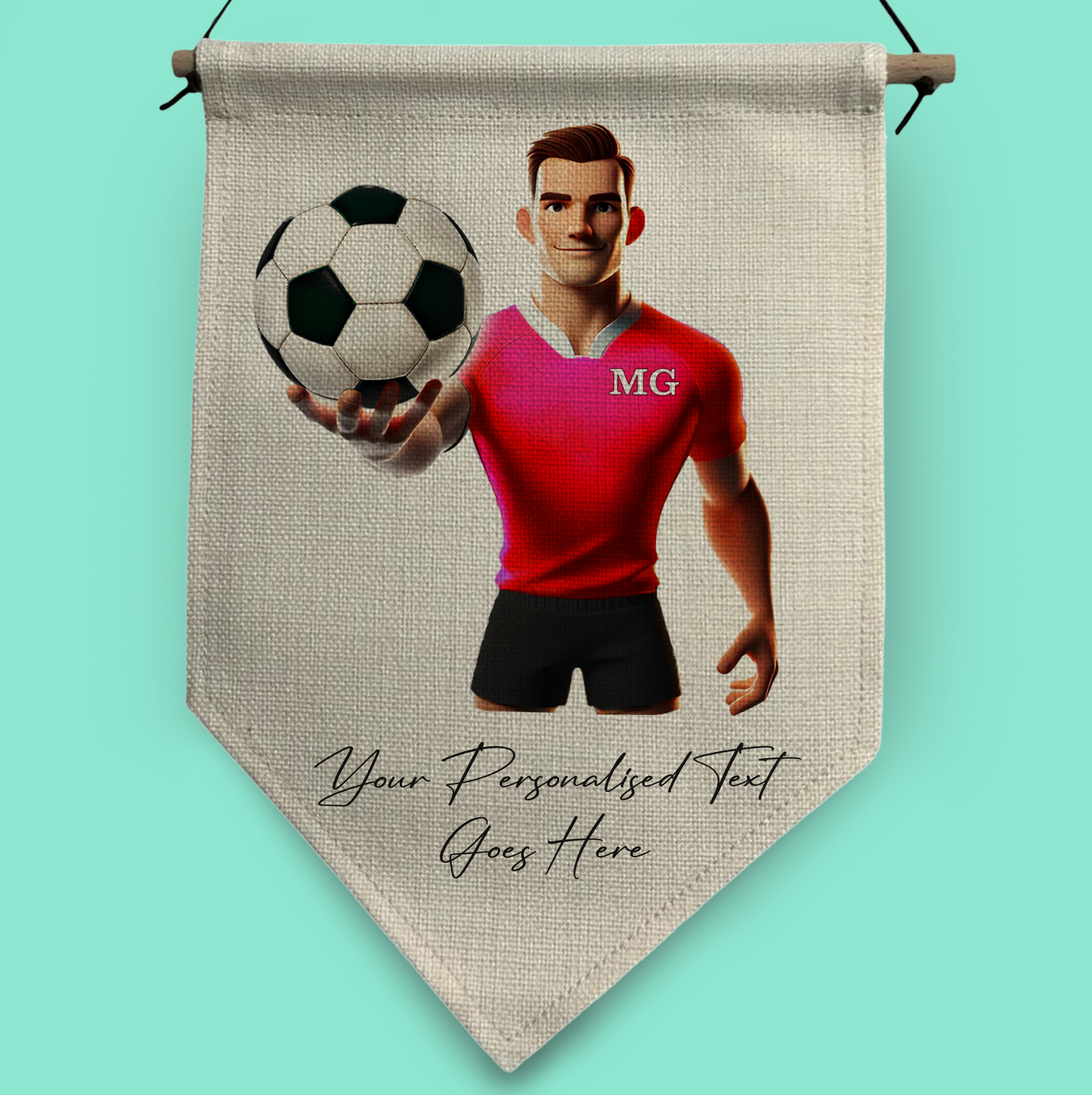 Personalised Football Team Shirt Creator - Pennant Flag