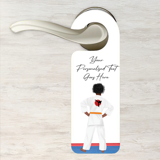 Personalised Karate, Judo, Ju Jitsu, Taekwondo Martial Arts Gi Creator - Door Hanger