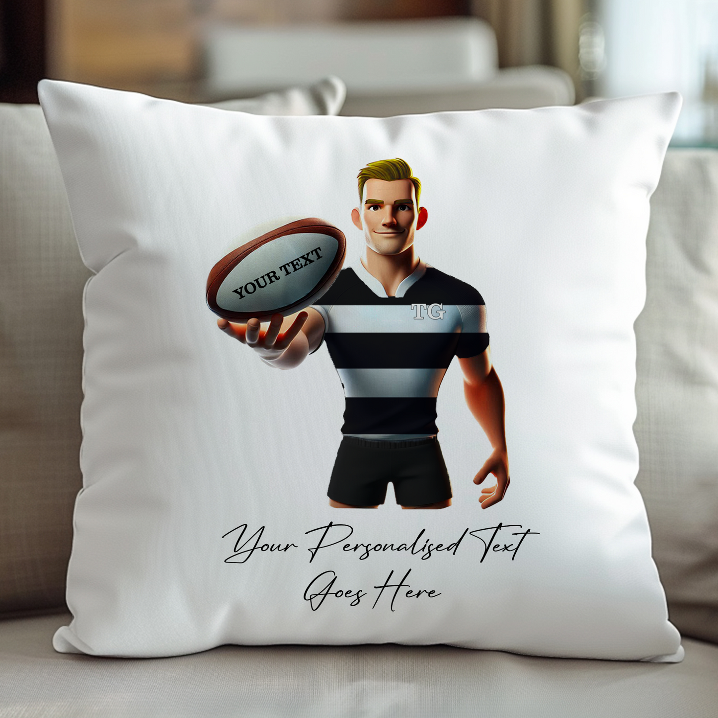 Personalised Rugby Team Shirt Creator - Cushion