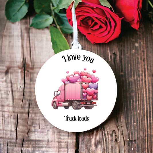 Personalised Cute Love Truck Decoration B