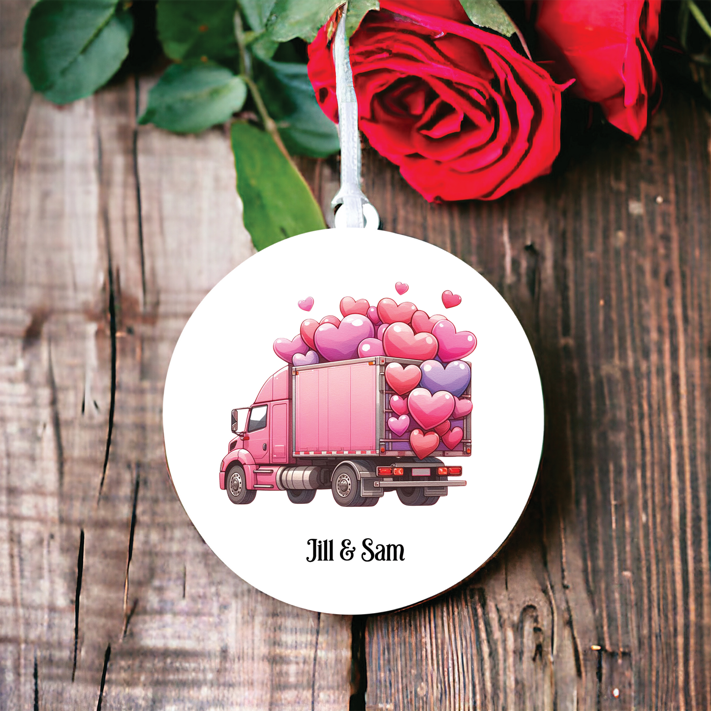 Personalised Cute Love Truck Decoration C