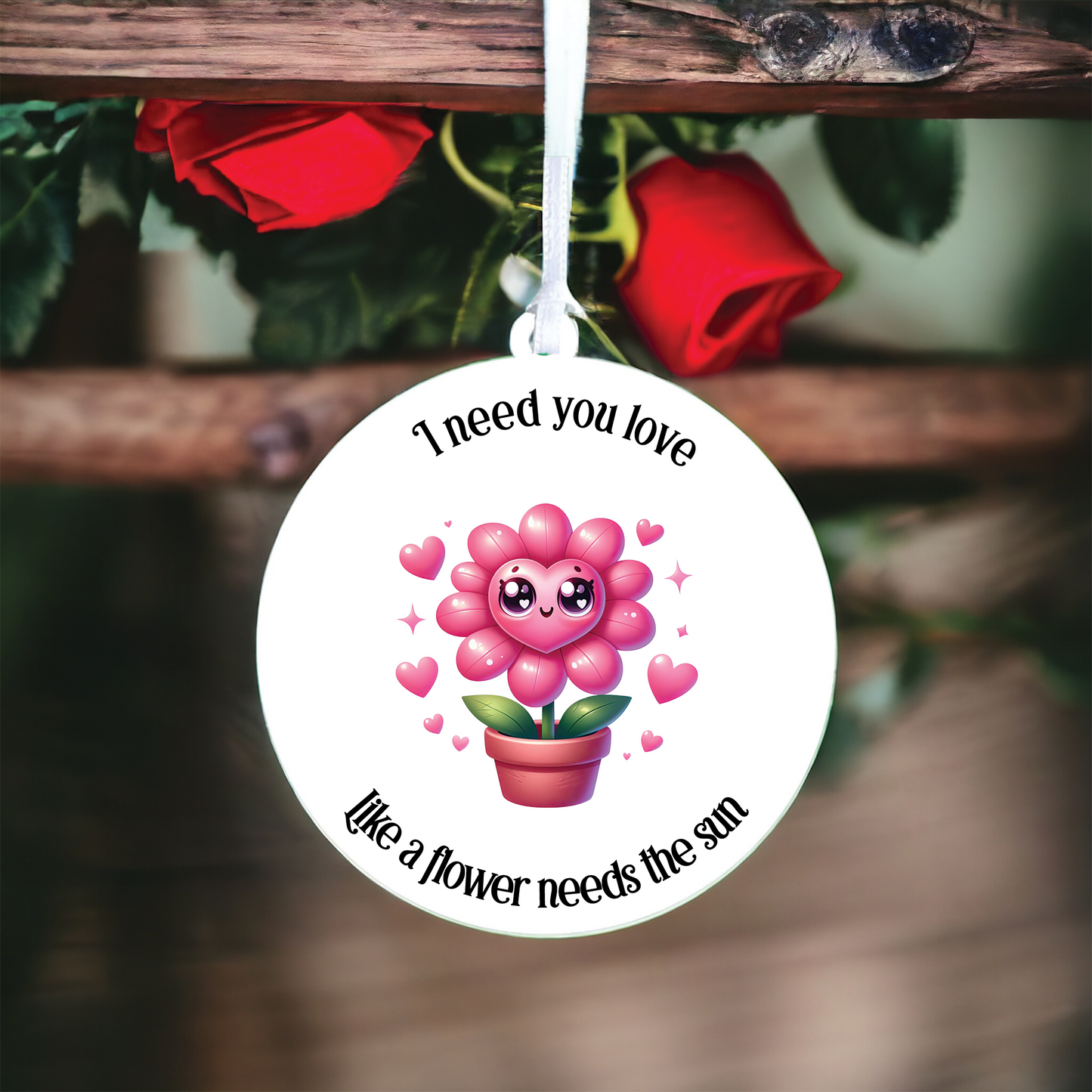 Personalised Cute Flower Pot Love Decoration A