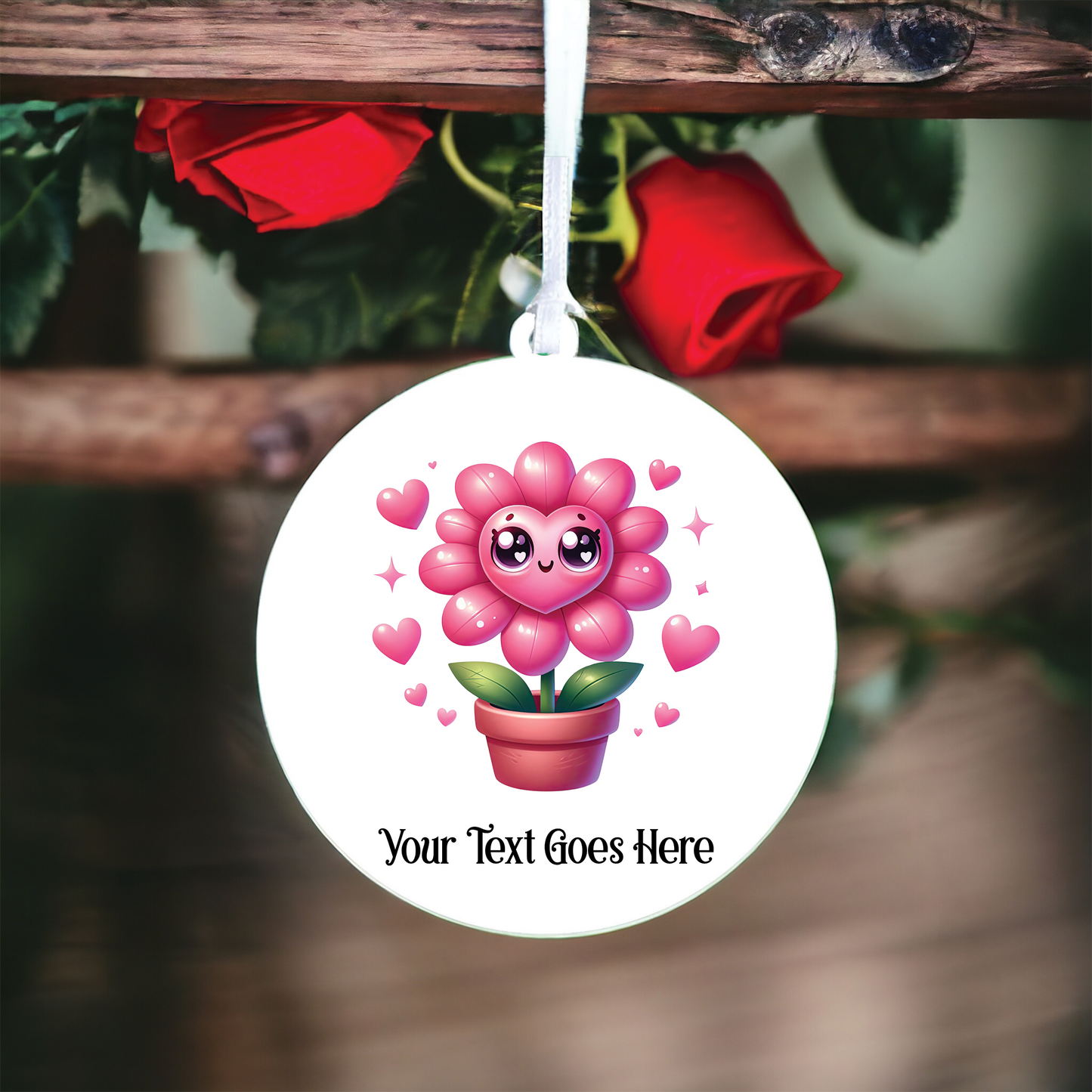 Personalised Cute Flower Pot Love Decoration C