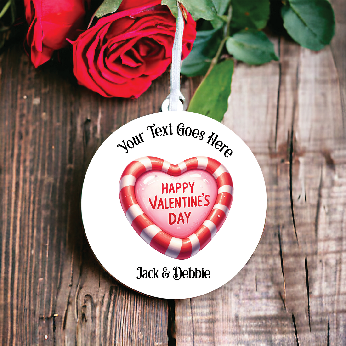 Personalised Cute Sweet Love Heart Decoration B