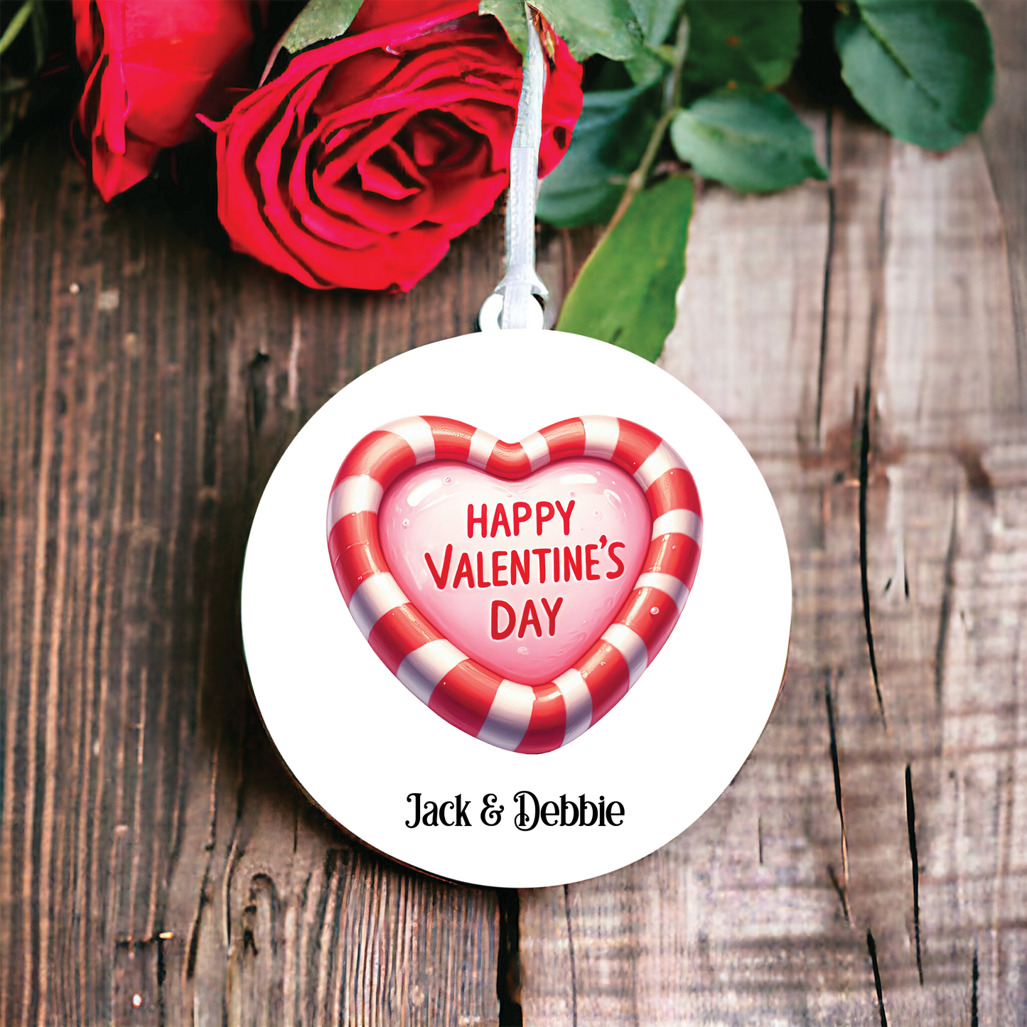 Personalised Cute Sweet Love Heart Decoration C