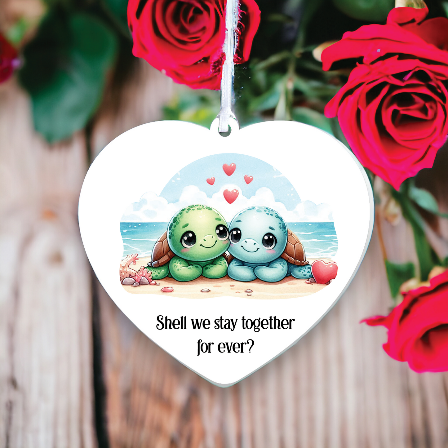 Personalised Turtles Beach Love Decoration