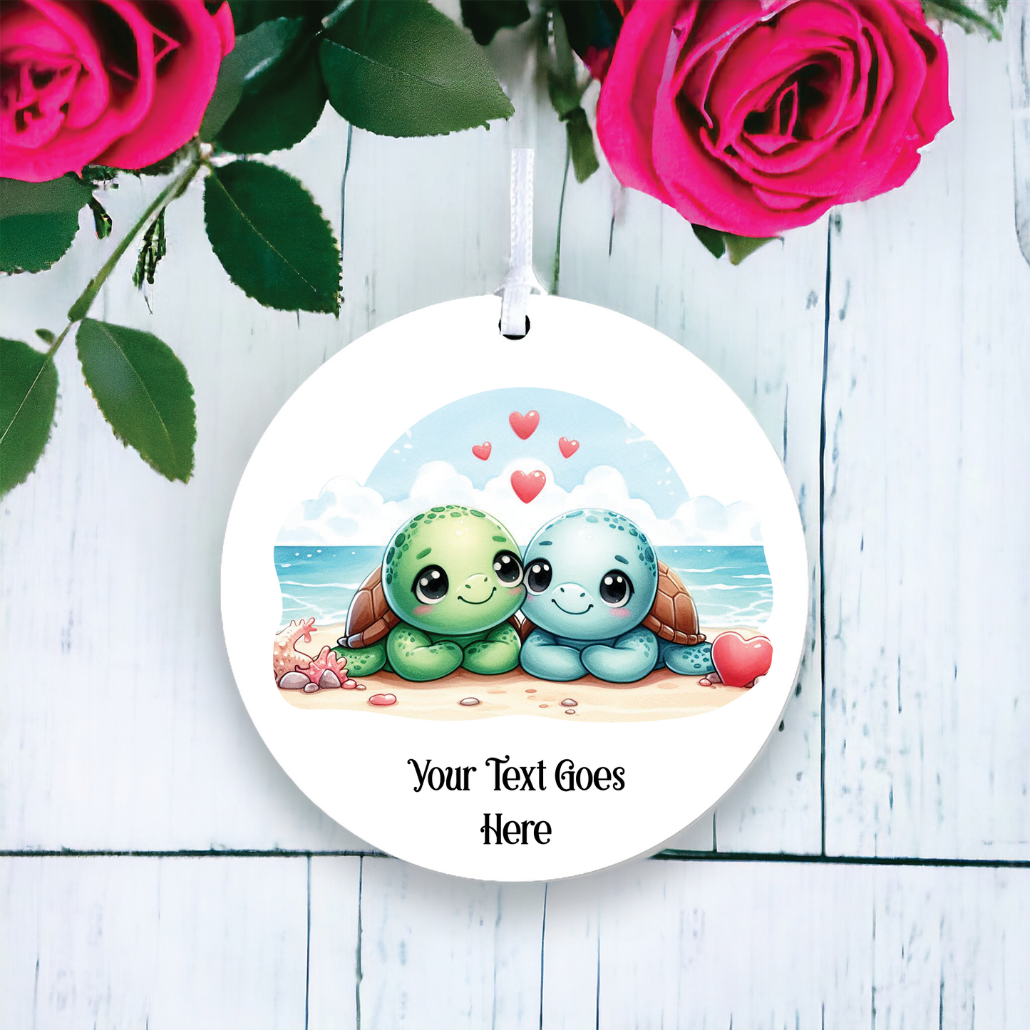 Personalised Turtles Beach Love Decoration