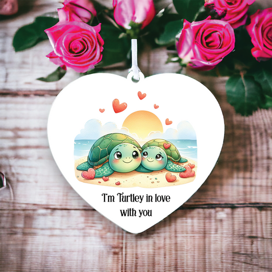 Personalised Turtles Sunset Love Decoration