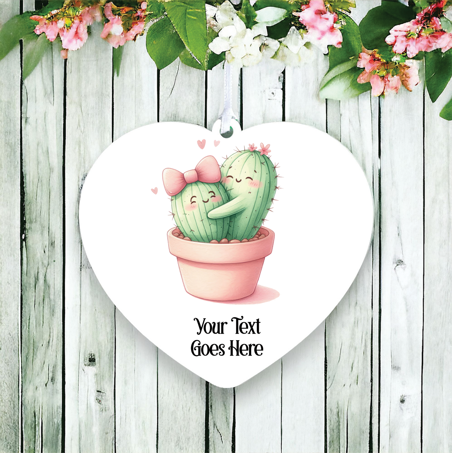 Personalised Cute Cactus Love Decoration - A