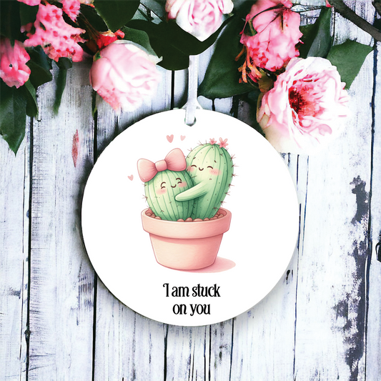 Personalised Cute Cactus Love Decoration - A