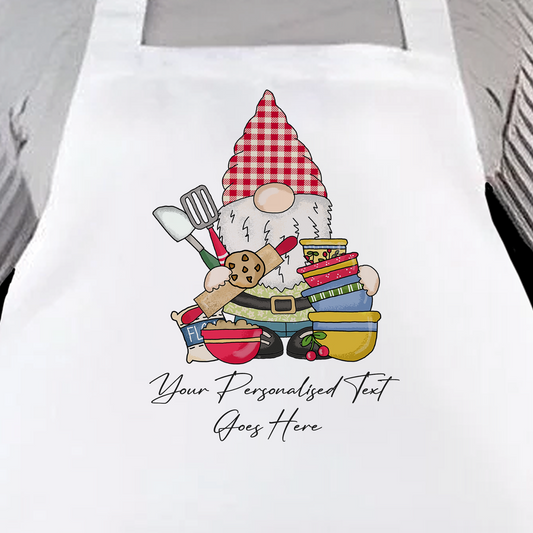 Personalised Farmhouse Baking Gonk Gnome Cooking Apron