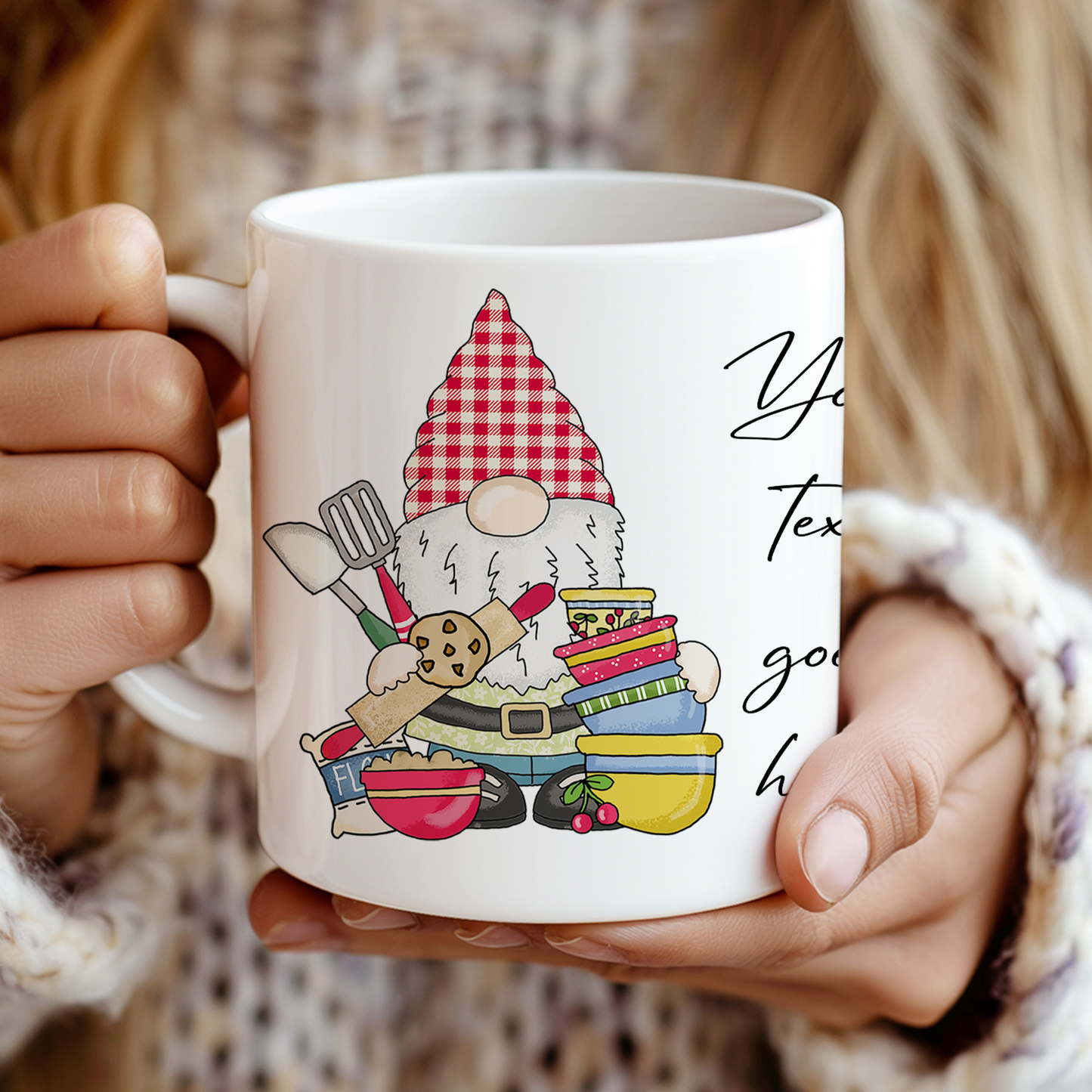 Personalised Baking Gonk Gnome Gift Mug