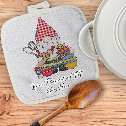 Personalised Baking Gonk Gnome Pot Holder / Grab