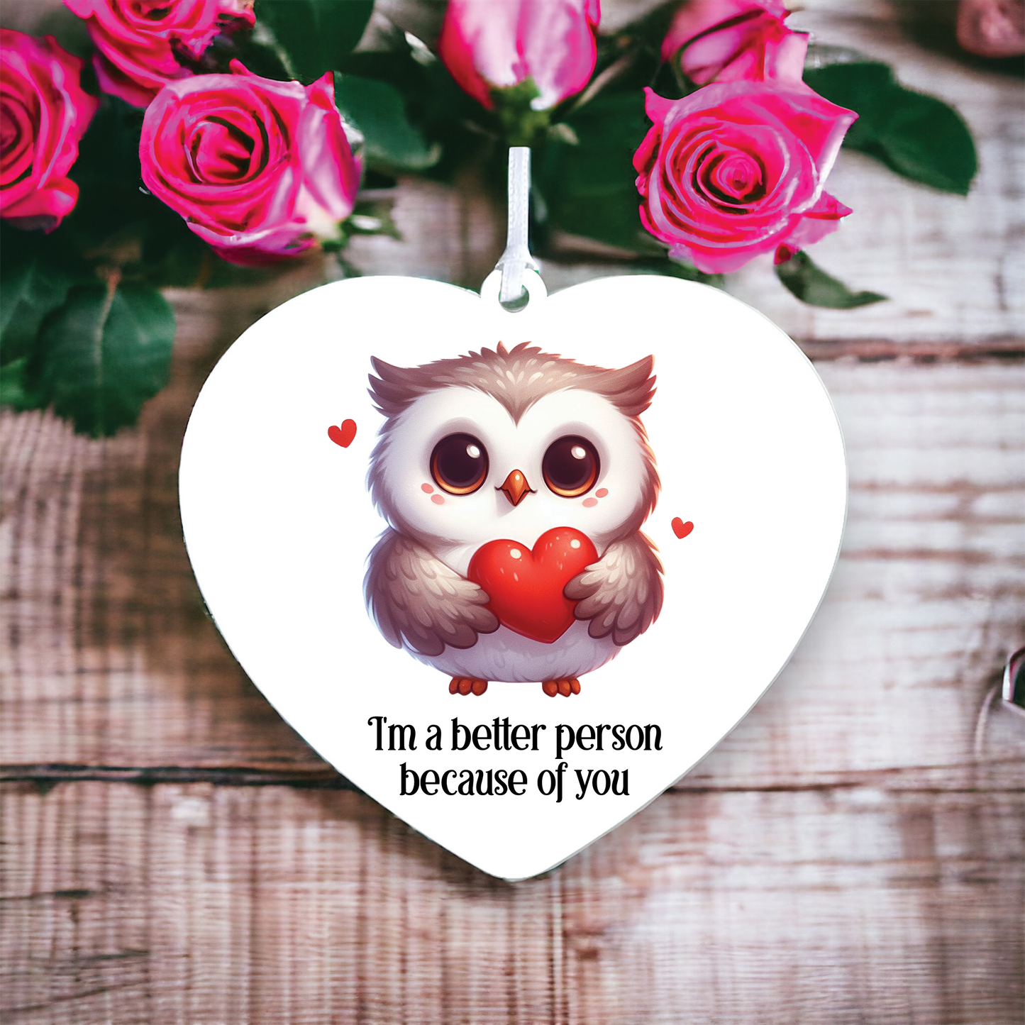 Personalised Owl Valentine's Hanging Gift