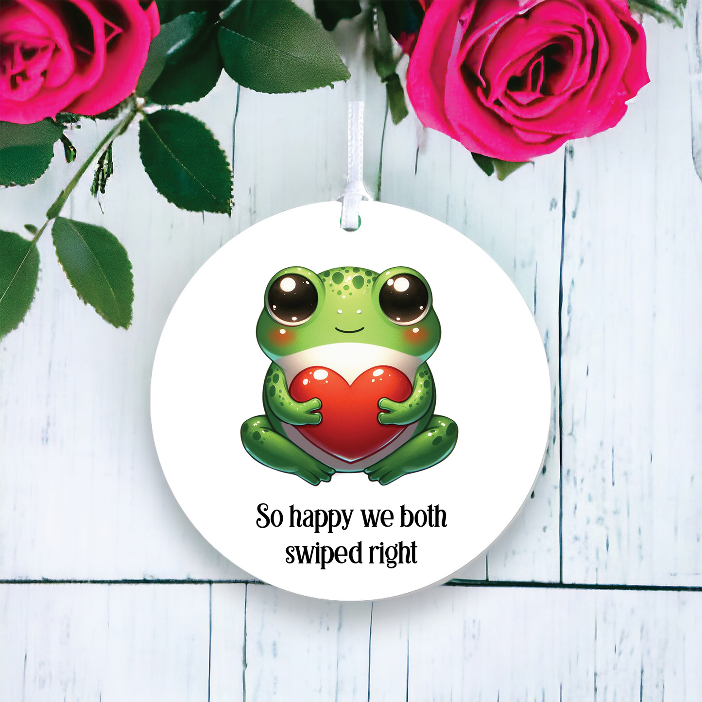 Personalised Frog Valentine's Hanging Gift