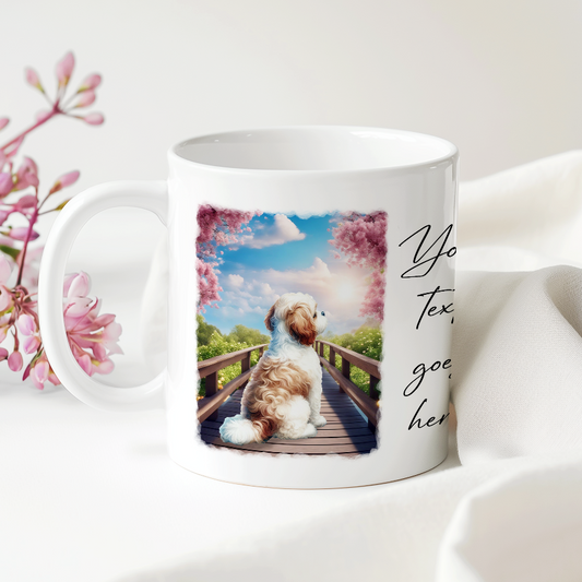 Personalised Bridge Dog Memorial Cavachon - Keepsake Gift Mug, by Floppsie Moppsie – floppsiemoppsie at floppsiemoppsie.co.uk