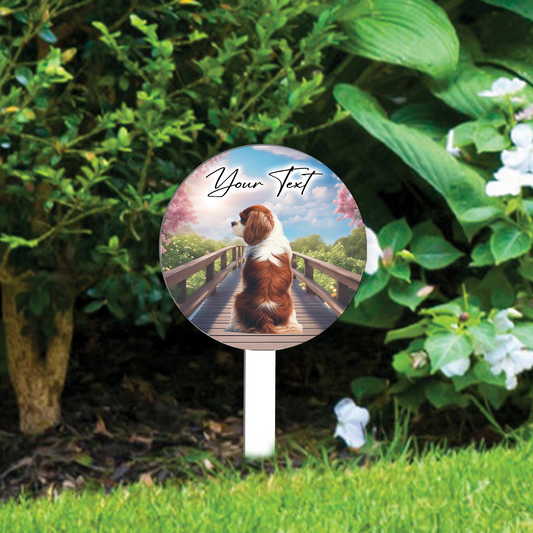 Personalised Bridge Dog Grave Marker - Cavalier King Charles Spaniel