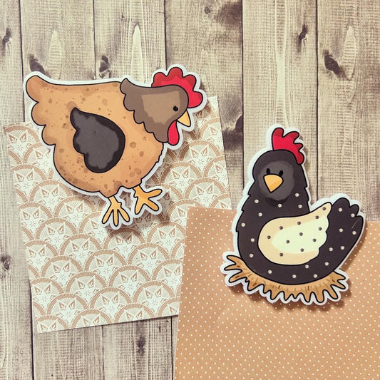 Cute Farmhouse Chickens Gonk Gnomes, Keepsake Gift Magnet, by Floppsie Moppsie – floppsiemoppsie at floppsiemoppsie.co.uk