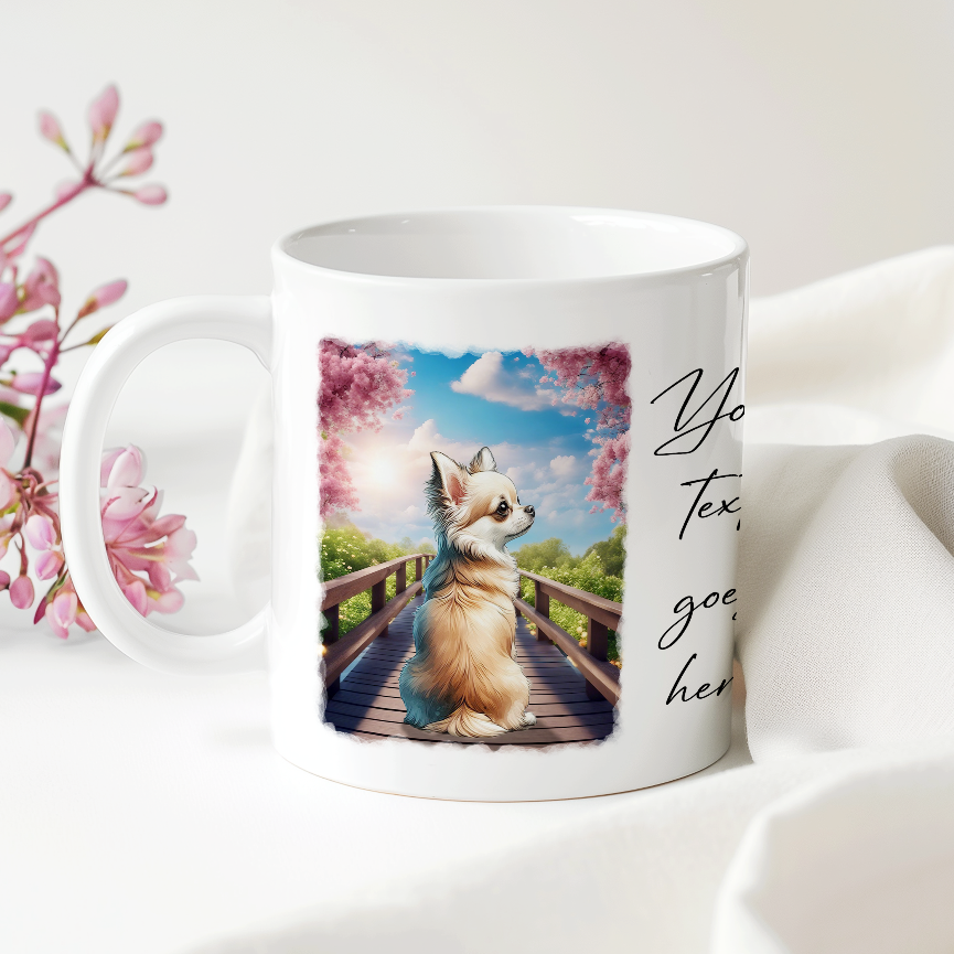 Personalised Bridge Dog Memorial Chihuahua - Keepsake Gift Mug, by Floppsie Moppsie – floppsiemoppsie at floppsiemoppsie.co.uk