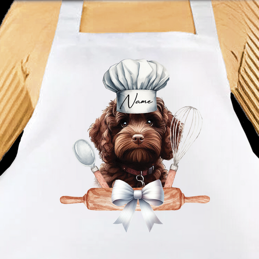 Personalised Chef Dog Chocolate Cockapoo Cooking Gift Apron