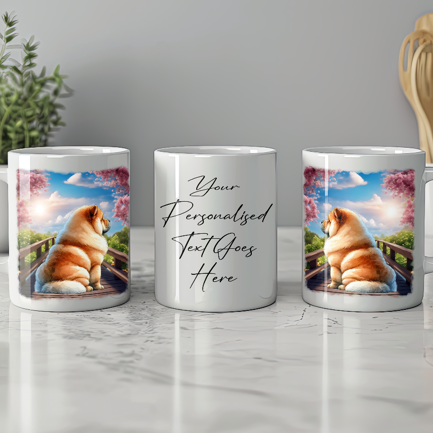 Personalised Bridge Dog Memorial Chow Chow - Keepsake Gift Mug, by Floppsie Moppsie – floppsiemoppsie at floppsiemoppsie.co.uk