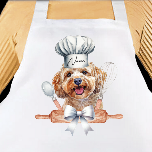 Personalised Pet Chef Dog - Cockapoo - Keepsake Gift Kitchen Baking Cooking Apron, by Floppsie Moppsie – floppsiemoppsie at floppsiemoppsie.co.uk