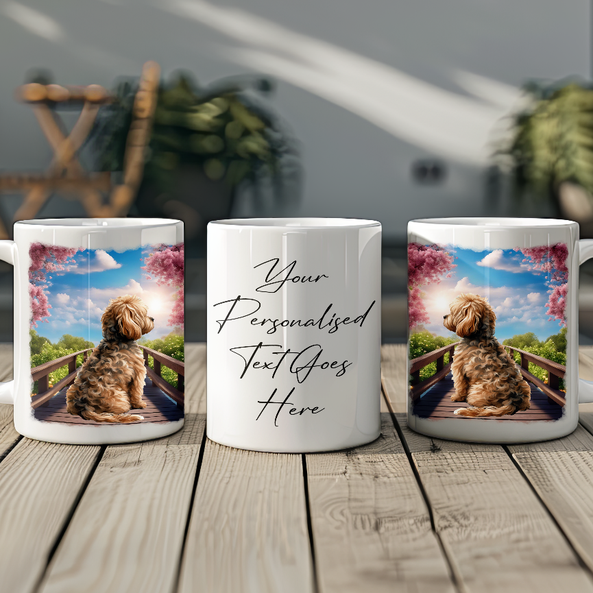 Personalised Bridge Dog Memorial Cockapoo - Keepsake Gift Mug, by Floppsie Moppsie – floppsiemoppsie at floppsiemoppsie.co.uk