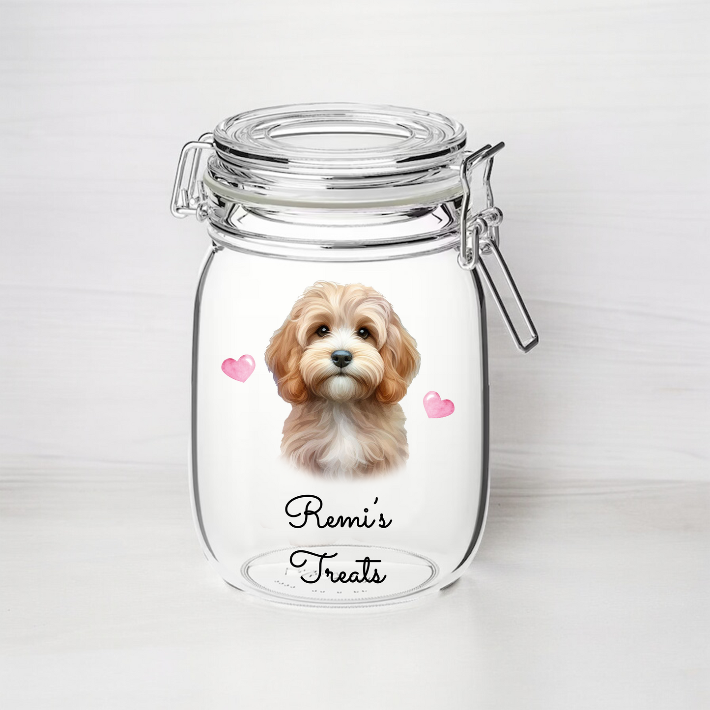 Personalised Cockapoo Dog Treat Kilner Style Gift Jar - DGJR12