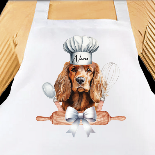 Personalised Pet Chef Dog - Cocker Spaniel - Keepsake Gift Kitchen Baking Cooking Apron, by Floppsie Moppsie – floppsiemoppsie at floppsiemoppsie.co.uk