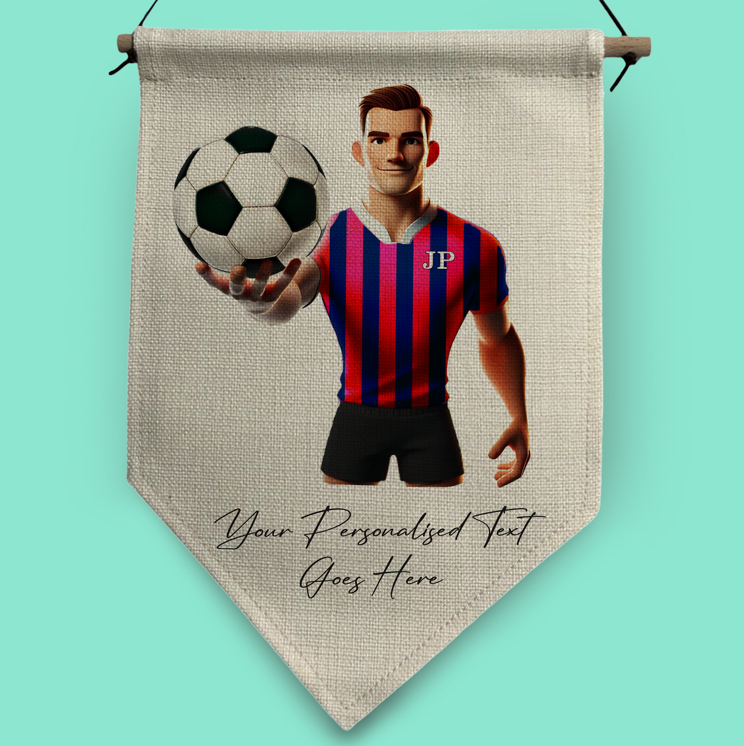 Personalised Football Team Shirt Creator - Pennant Flag