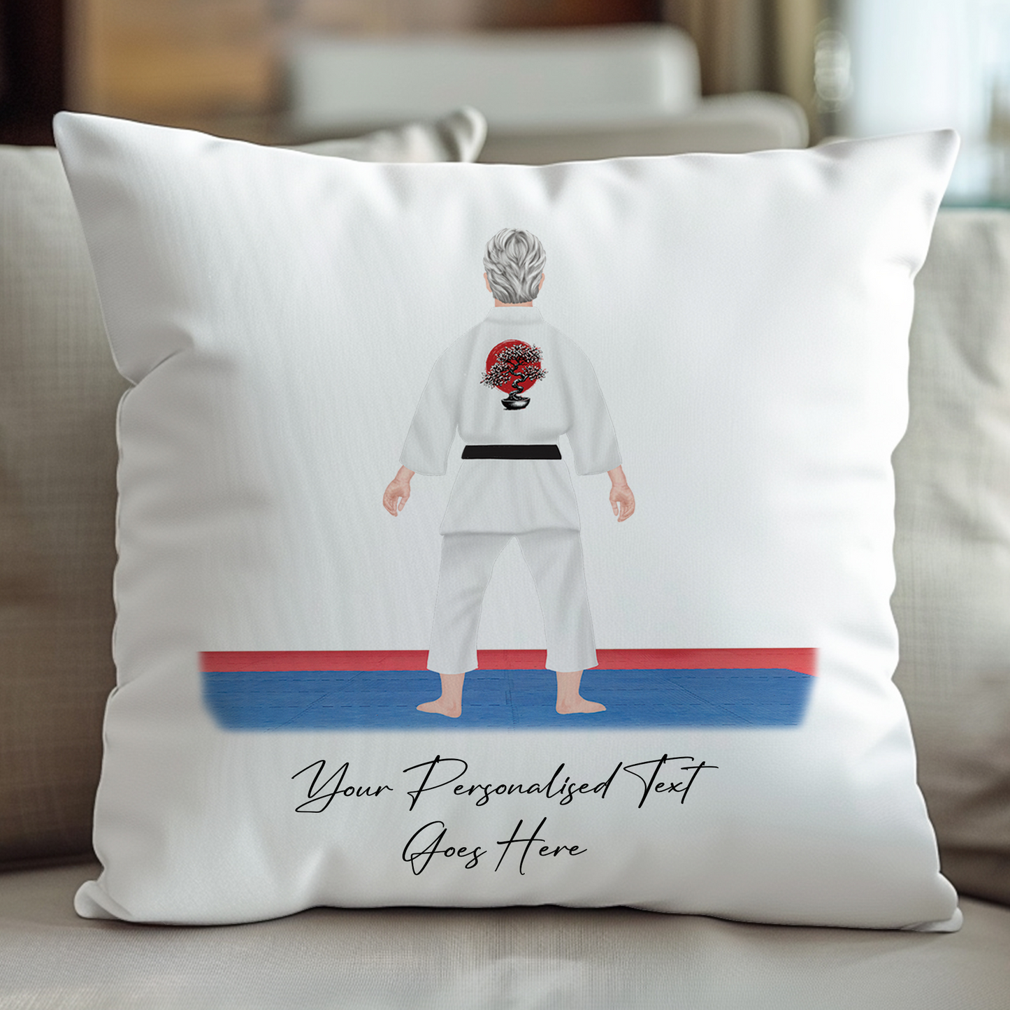 Personalised Karate, Judo, Ju Jitsu, Taekwondo Martial Arts Gi Creator - Cushion