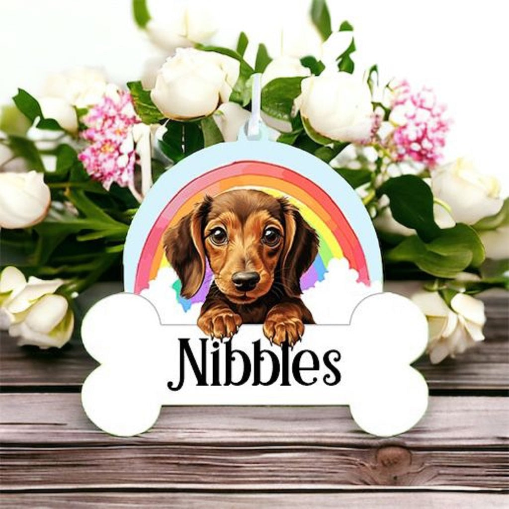 Personalised Dachshund Rainbow Hanging Decoration