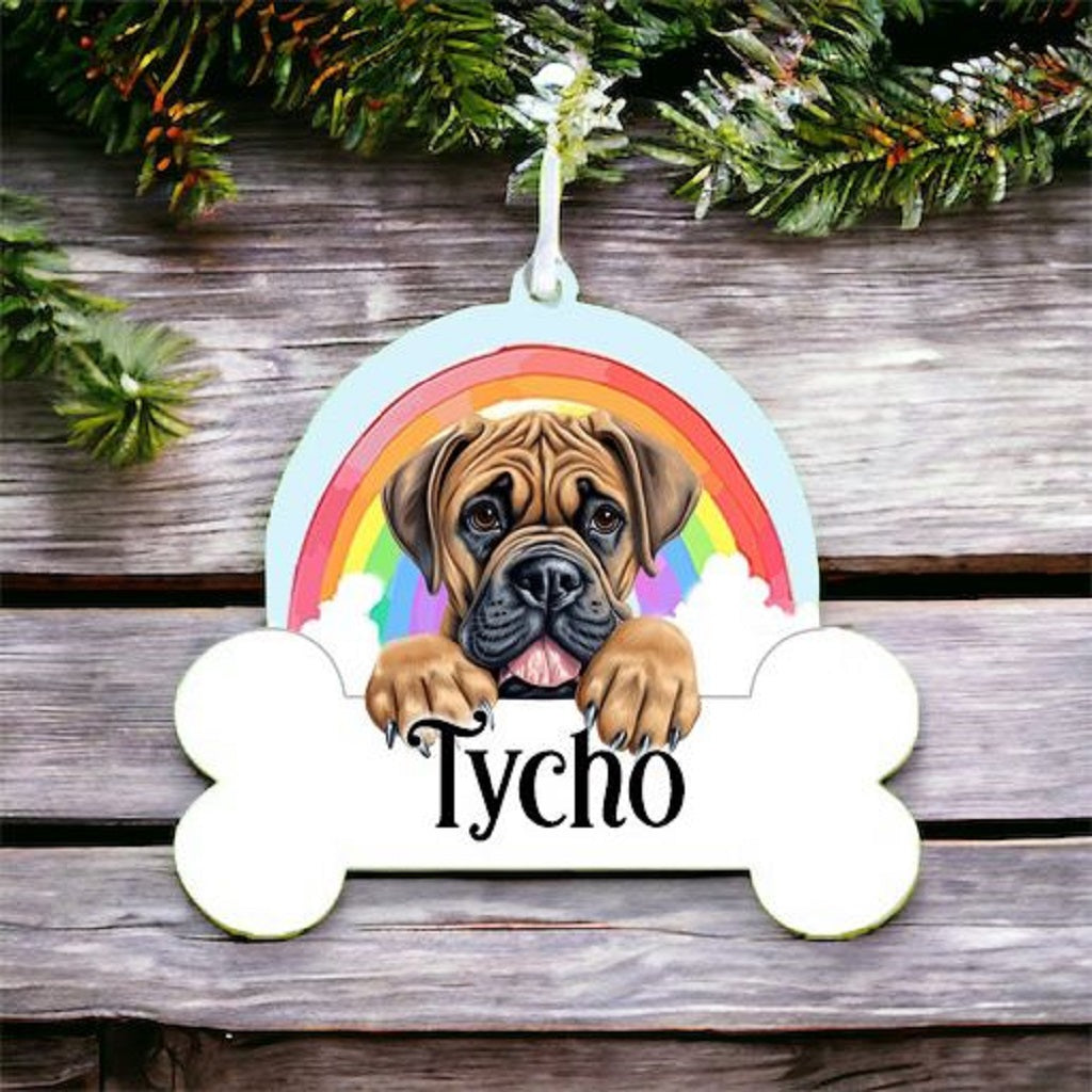 Personalised Boerboel Rainbow Hanging Decoration