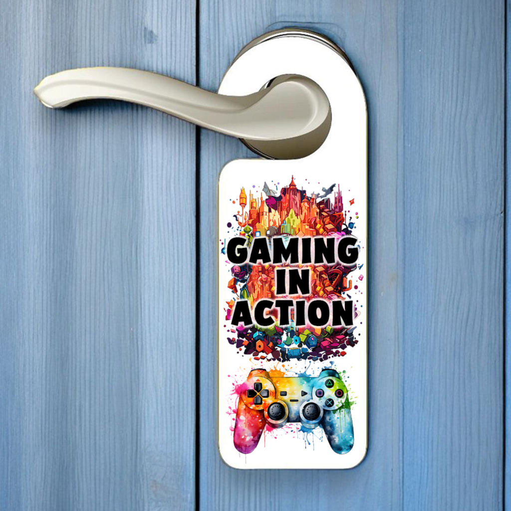 Personalised Gamer Door Hanger Gift