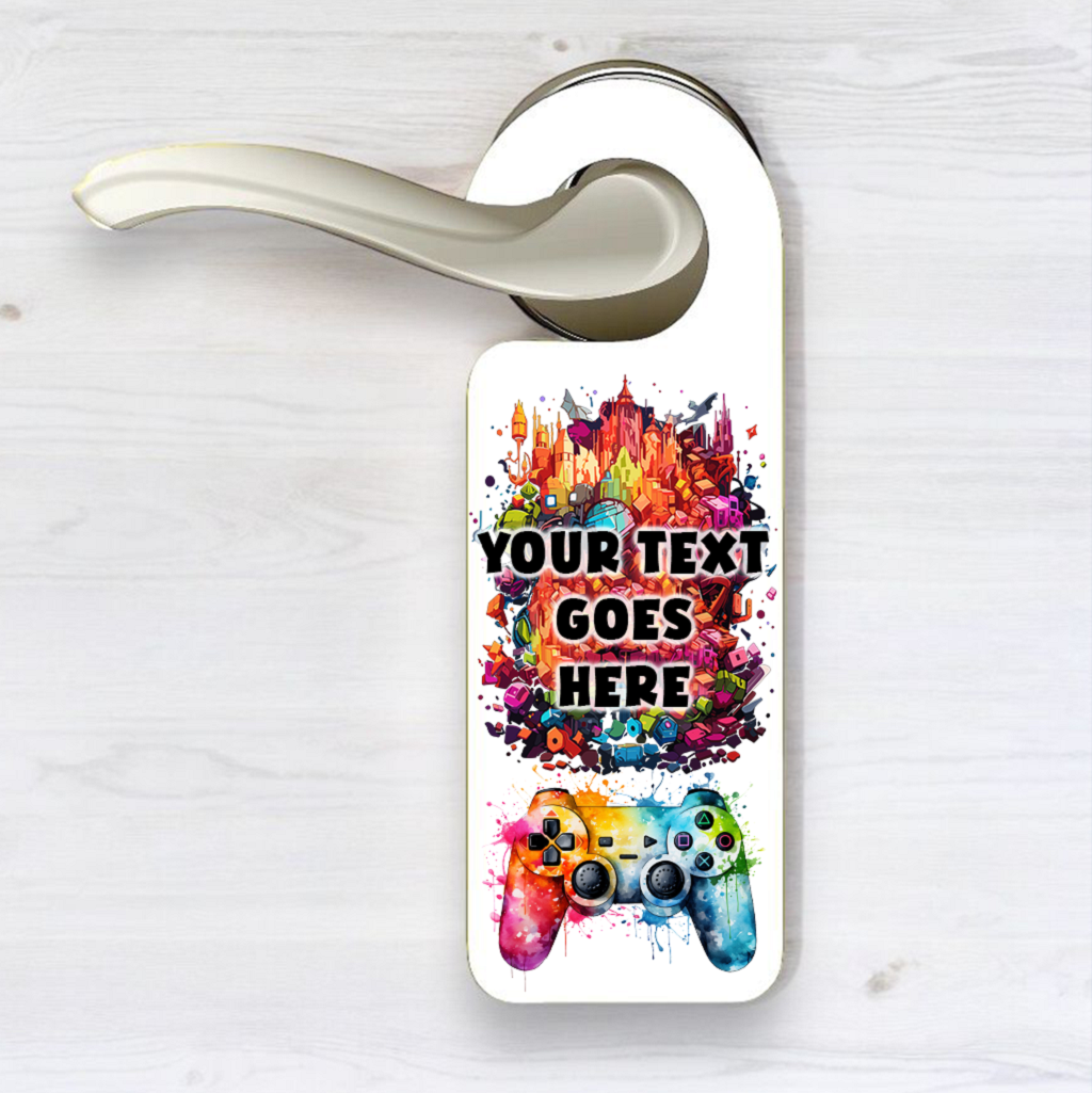 Personalised Gamer Door Hanger Gift