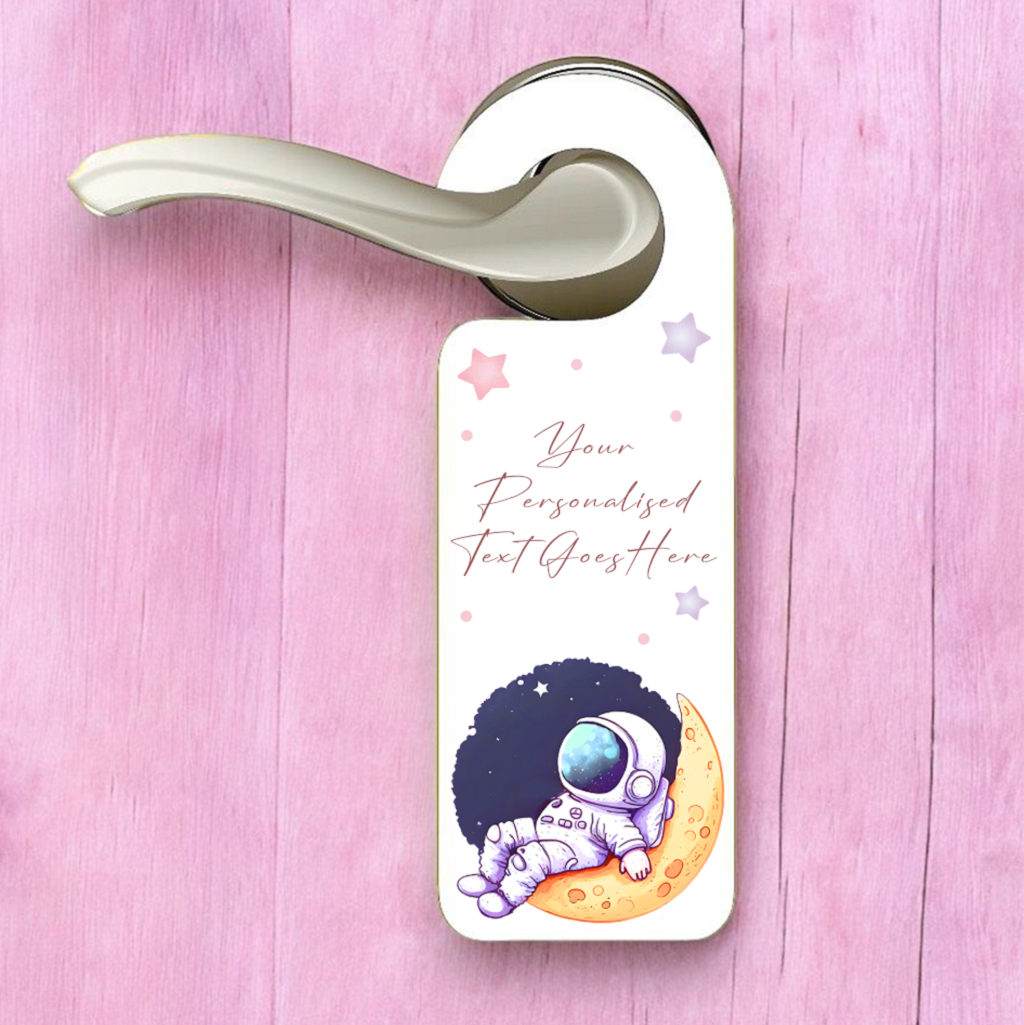 Personalised Astronaut Sleeping Door Hanger Gift