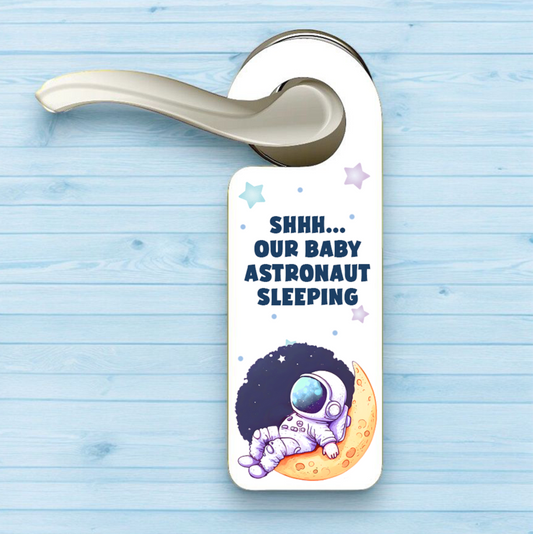 Personalised Astronaut Sleeping Door Hanger Gift