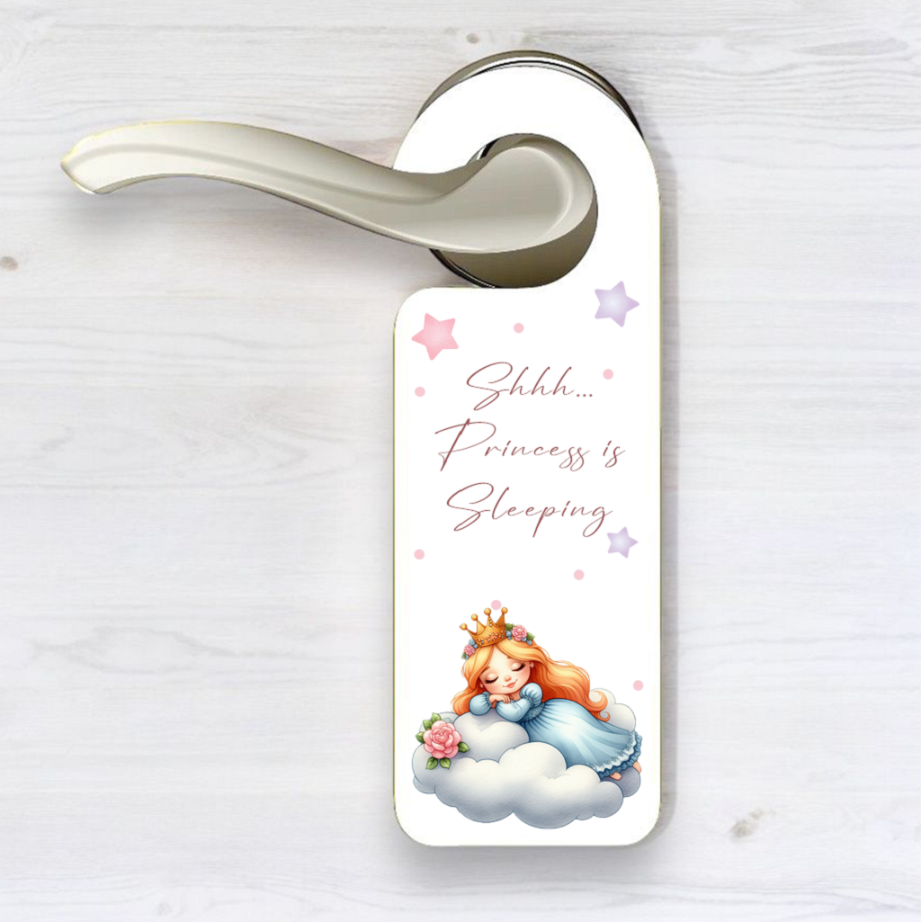 Personalised Princess Sleeping Door Hanger Gift